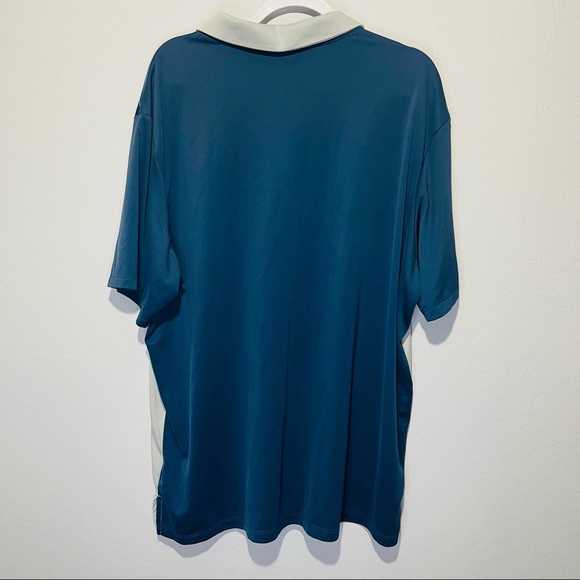 Adidas Men's Gray and Blue Polo Shirt, Size 2XL - Excellent Condition - Picture 5 of 6